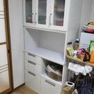 【良品】食器棚(レンジボード)白