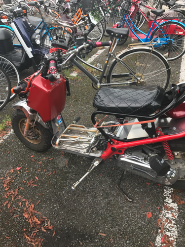 送料込みズーマー　直吊りカスタムフレーム　フレームキャップセット　ロンホイ ズーマー直吊りフレームカスタムセットロンホイ太足化