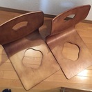 木製　和座椅子　座椅子　２脚