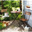【激安】IKEA　TARNO ガーデン用 折り畳み式テーブル&チ...