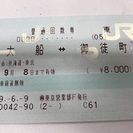 JR切符（大船⇄御徒町）回数券１枚