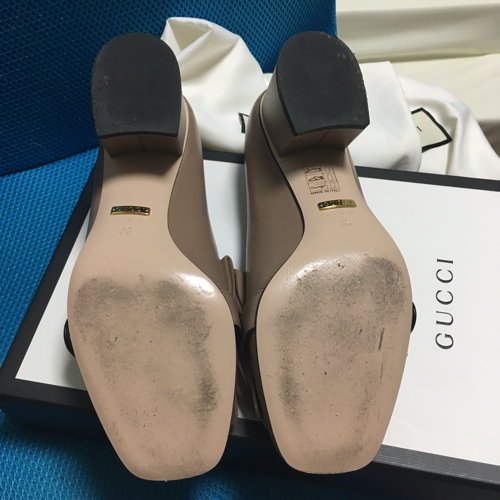 GUCCI レザーミッドヒールパンプス | vaisand.com