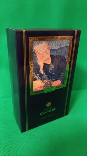 ■□未開栓 カミュ CAMUS ブック ゴッホ　医師ガシェの肖像　コニャック ブランデー 陶器ボトル ・箱あり・割れ無し・ 洋酒 □■