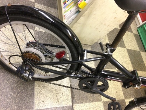 [4580]折りたたみ自転車　20インチ　外装6段変速　ブラック