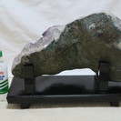 大きい】アメジストクラスター 25.5kg 木製台付 飾り石 紫水晶