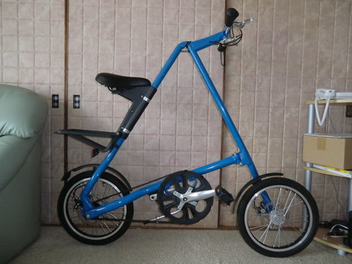 折り畳み自転車　ブルー　ストライダ