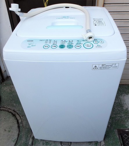 ☆\t東芝 TOSHIBA AW-305 Twin Air Dry 5.0kg 全自動電気洗濯機◆風乾燥機能搭載