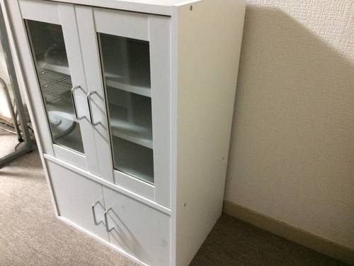 ニトリ ミニ食器棚 Ntcb Ms9060 ホワイト 高さ90cm ぷよぷよ 表参道の収納家具 食器棚 キッチン収納 の中古あげます 譲ります ジモティーで不用品の処分
