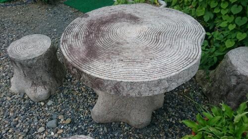 石のテーブルと椅子 庭用 れんそう 芳賀のその他の中古あげます 譲ります ジモティーで不用品の処分