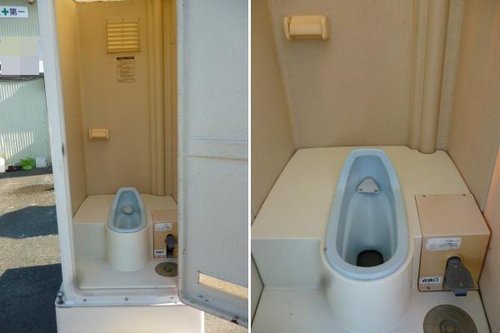 中古 即使用可 洗浄メンテ済み 簡易水洗 汲取式 仮設トイレ