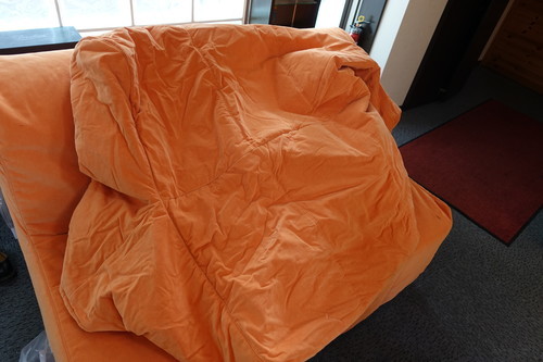 Ikea 2人掛けソファベッドカバー オレンジ Laodeng123 天神橋筋六丁目のソファ 2人掛けソファ の中古あげます 譲ります ジモティーで不用品の処分