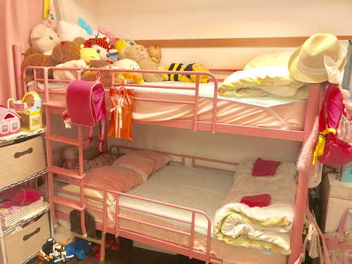 値下げ 可愛いパイプの２段ベッド 二段ベッド 状態綺麗 Ha Na 福岡のベッド 二段ベッド の中古あげます 譲ります ジモティーで不用品の処分