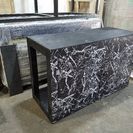 黒大理石調水槽台1500扉付
