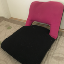 座椅子ピンク黒 訳あり家具