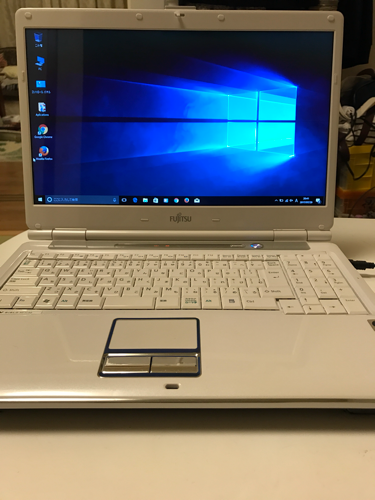 美品 Fujitsu FMV BIBLO NFC50WG Win10 Pro 64bit  Core2Duo P8400 メモリ2GB HDD 260GB 無線ラン 10キー