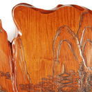 愛知県なら送料無料 特大名品 峰林銘入 希少無垢花梨材 彫刻 衝立 厚み6.7cm H167cm W 125cm