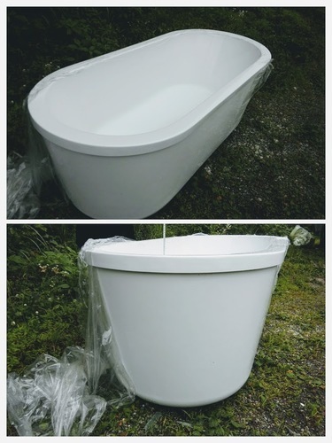 ★高級FRP製浴槽★長期保管品★未使用ですが多少の汚れあります★引き取り限定★軽トラックに乗ります・