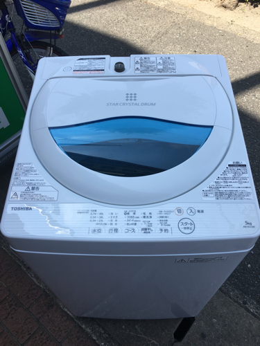 極美品 2017年製 TOSHIBA東芝 5.0kg洗濯機 部屋干し乾燥 AW-5G5