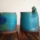 笠間焼　花瓶2個セット