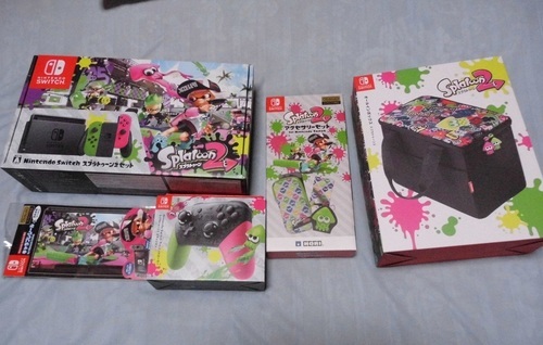 ニンテンドースイッチ スプラトゥーン2 セット 同梱版・Proコントローラー スプラトゥーン2 エディション・オールインボックス他　新品