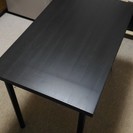 【IKEA】テーブル(黒)【幅100cm×奥行60cm×高さ70cm】