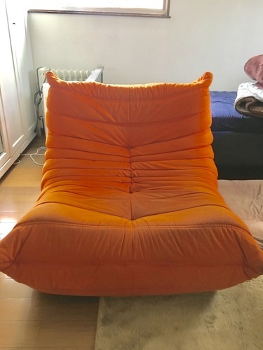 リーンロゼ トーゴ 1人掛　ligne roset 1P ソファ オレンジ