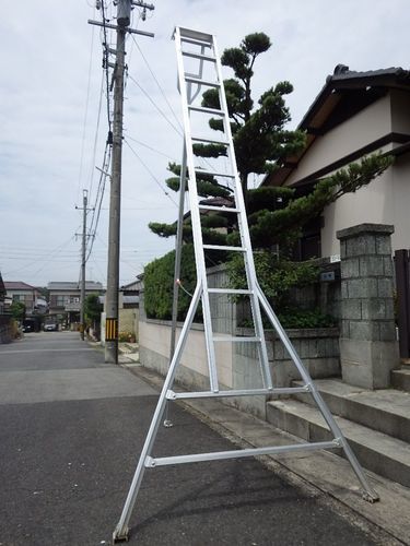 園芸脚立　アルミス 組立式アルミ園芸三脚 12尺 A-12