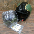 札幌 引き取りヘルメット フルフェイス シールド 付き 緑×黒 ...
