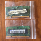 ノートPCメモリ 1GB×2枚 PC2-6400S-666-12-A3