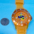 送料無料(H4)電池交換済 ファンタオレンジ未使用　腕時計USED