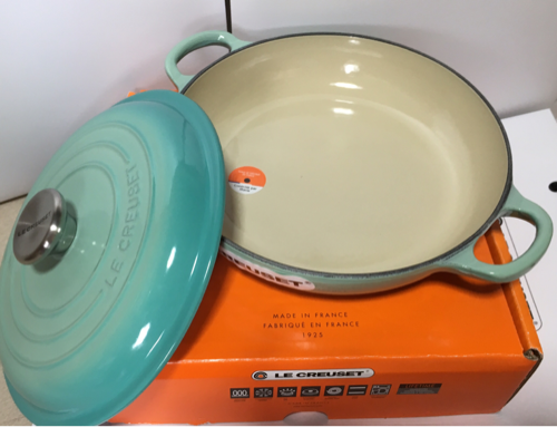 【最終お値下げ】ル・クルーゼ　ビュッフェキャセロール　22cm クールミント Amazon｜ル・クルーゼ(Le Creuset) 鋳物 ホーロー 両手鍋