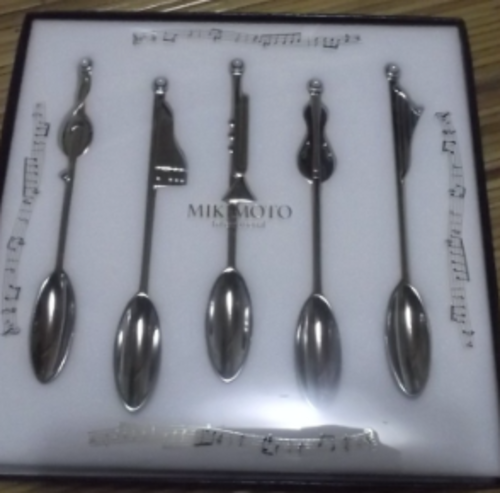 【新品未開封】ミキモト 真珠の小粒付 銀製ティースプーン