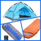 新品キャンプ3点セット‼︎ ワンタッチテント&寝袋2つ
