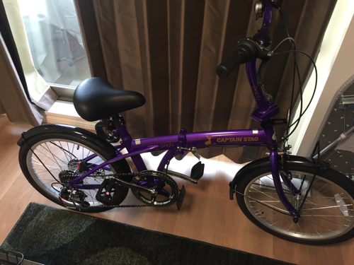 新品の折りたたみ自転車