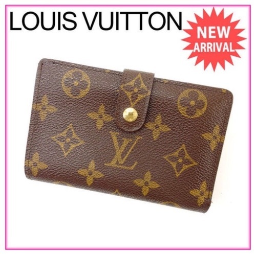 ルイヴィトン Louis Vuitton がま口財布 二つ折り ポルトモネ ビエヴィエノワ モノグラム M61663 ブラウン PVC×レザー 人気 良品(参考定価63000円)【中古】