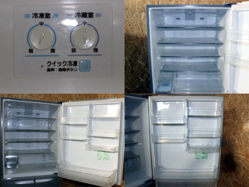 三洋の５ドア冷凍冷蔵庫(404L)