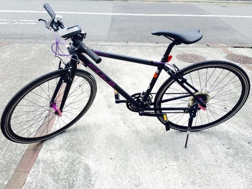 【値下げ！】Fuji 自転車 クロスバイク 黒×紫