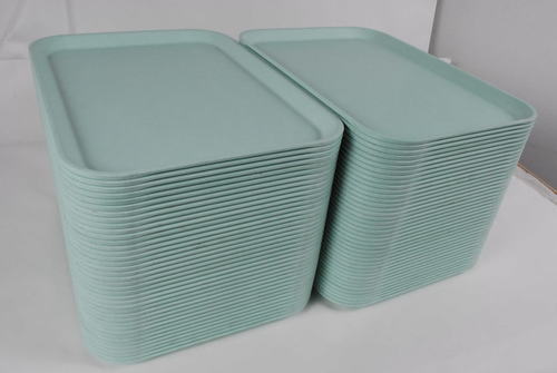 スリーライン メラミンウェア 長角 トレイ トレー グリーン 79枚セット　ST-3344