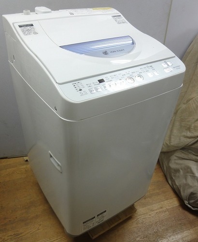 []引き渡し完了] 中古 衣類洗濯機 乾燥機 シャープ ES-TG55L 洗濯乾燥機 5km圏内は配送料込み