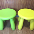 IKEA キッズ チェア イエロー&グリーン プラスチック椅子