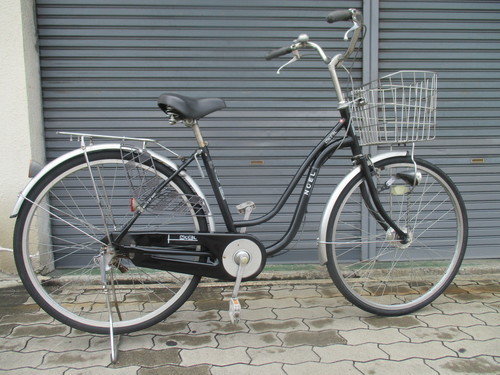 ♪ジモティー特価♪自動点灯ＬＥＤオートライト・シマノローラーブレーキ　リサイクル２６型ファミリー自転車　新大阪　サイクルキッズ