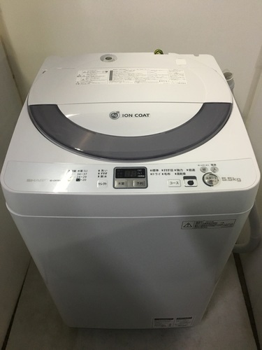 シャープ　5.5キロ　洗濯機　風乾燥機能付き　2013年製　お譲りします