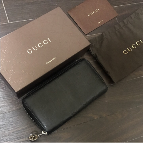 GUCCI グッチ シマ ラウンドファスナー 長財布