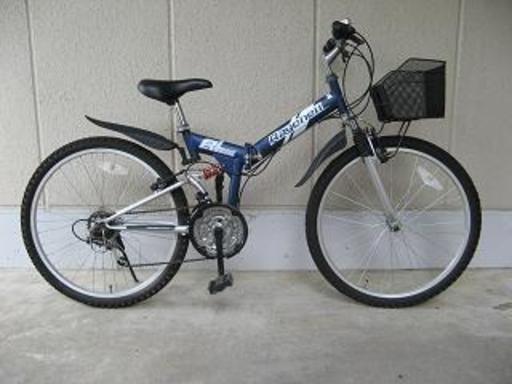 〔商談中〕〔中古〕折りたたみ式２６インチマウンテンバイク（外装１８段変速）