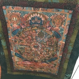 チベット仏教 タンカ 仏画 六道輪廻 曼荼羅