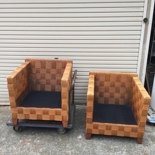 アジアン風 チェアー 椅子 2セット