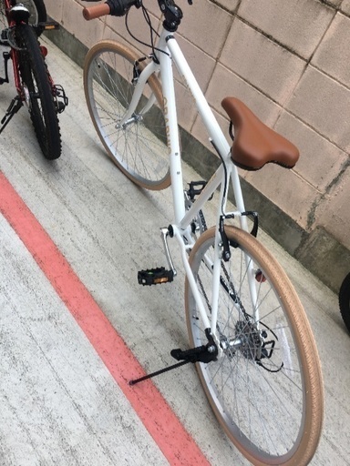 オシャレ 自転車 アイボリー