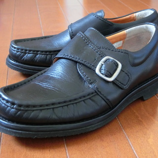 【未使用　リーガル　GEOX】紳士　メンズ　革靴　黒　25.5cm