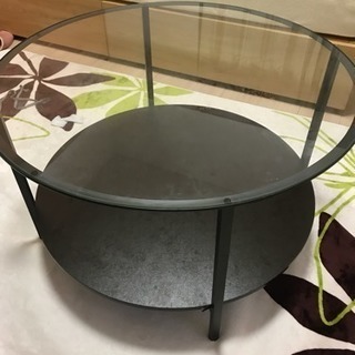 テーブル ガラス 円卓 IKEA