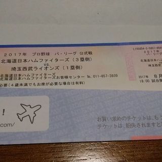 【急募】8月18日チケット　B指定席1枚